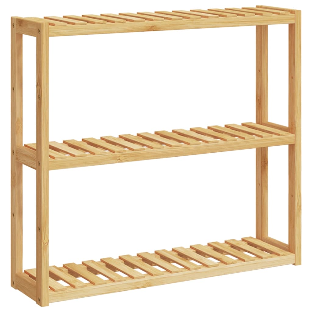 vidaXL Bathroom Shelf 3-Tier Wall-mounted 60x15x54 cm Bamboo 2