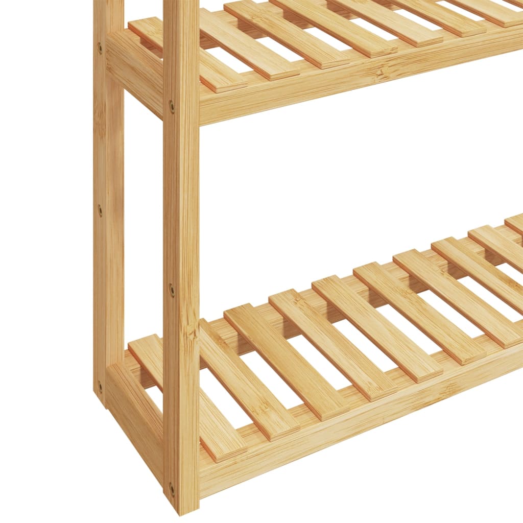 vidaXL Bathroom Shelf 3-Tier Wall-mounted 60x15x54 cm Bamboo 6
