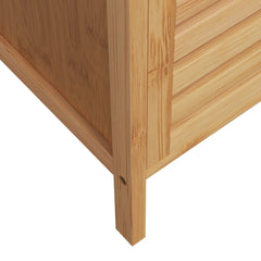 vidaXL Bathroom Cabinet with Shelf 36x33x87 cm Bamboo 6