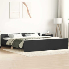 Bed Frame without Mattress 200x200 cm Black