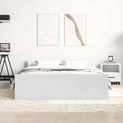 Bed Frame without Mattress 140x200 cm White