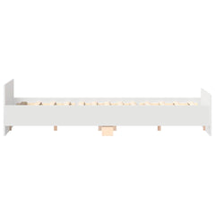 Bed Frame without Mattress 160x200 cm White