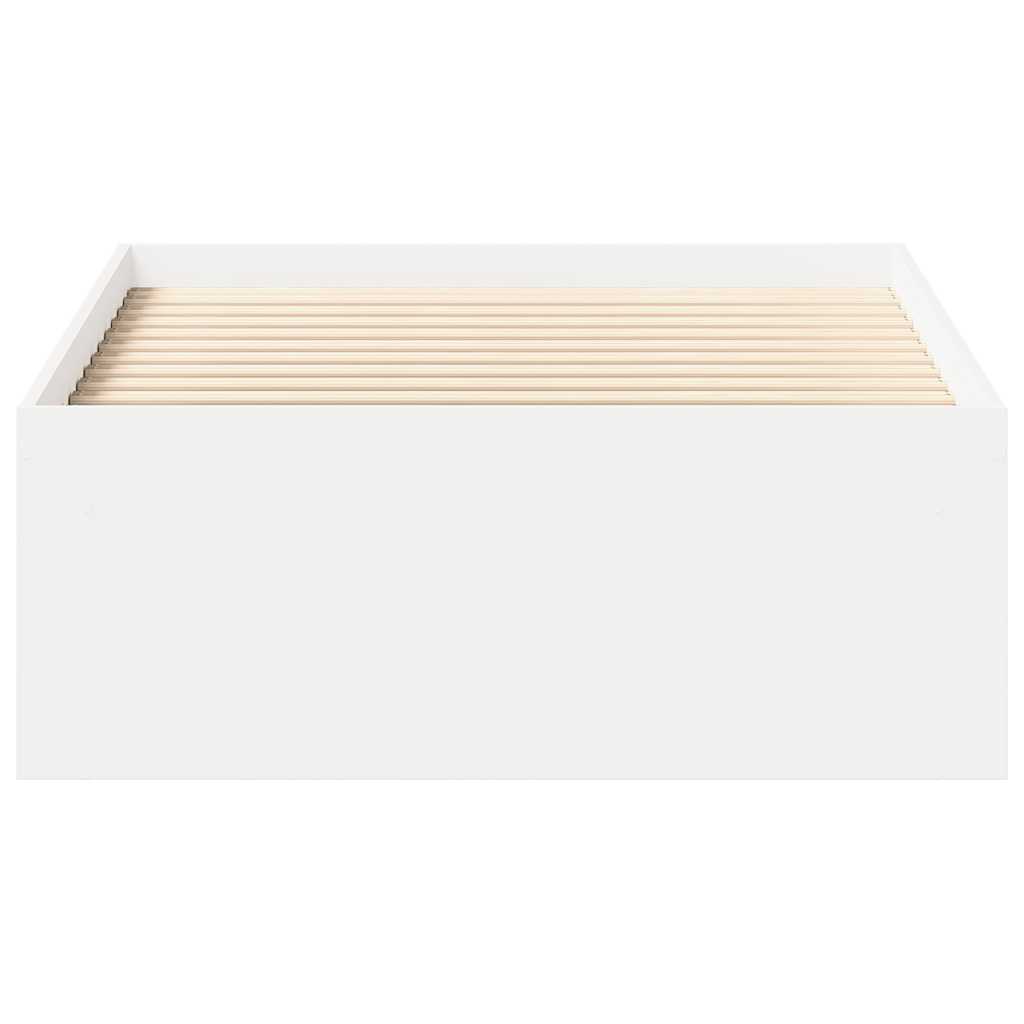 Bed Frame without Mattress 100x200 cm White