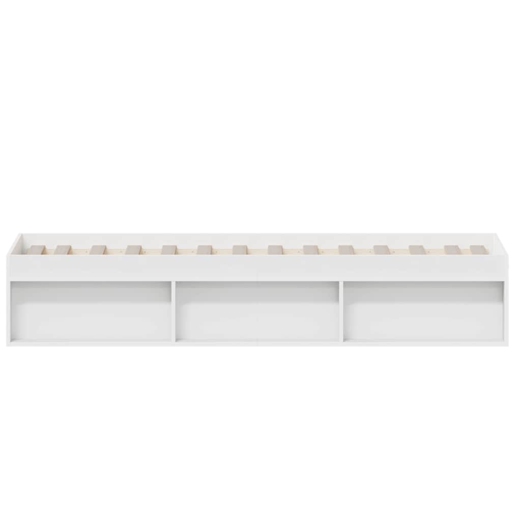 Bed Frame without Mattress 100x200 cm White