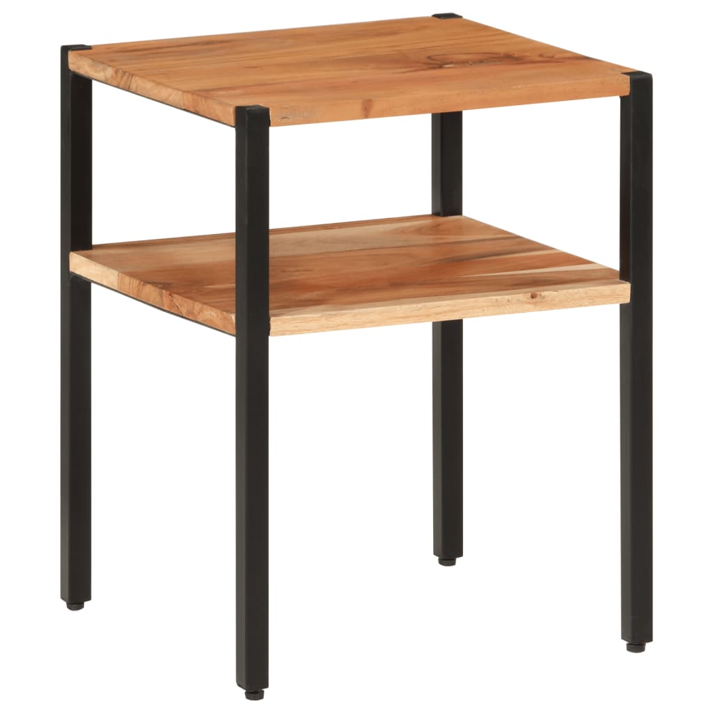vidaXL Side Table 35x35x45 cm Solid Wood Acacia and Iron 4