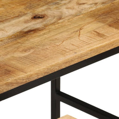 vidaXL Nesting Coffee Tables 3 pcs Solid Rough Mango Wood and Iron 6