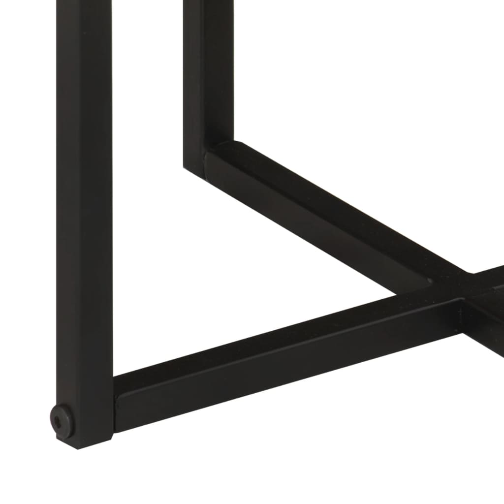 vidaXL Coffee Table 35x35x30 cm Solid Wood Acacia and Iron 5