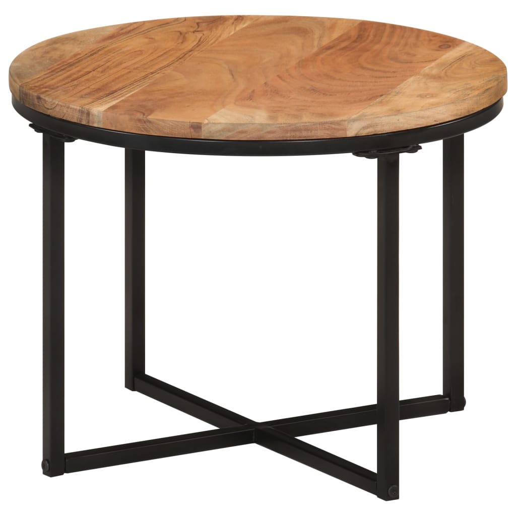 vidaXL Coffee Table Solid Wood Acacia and Iron