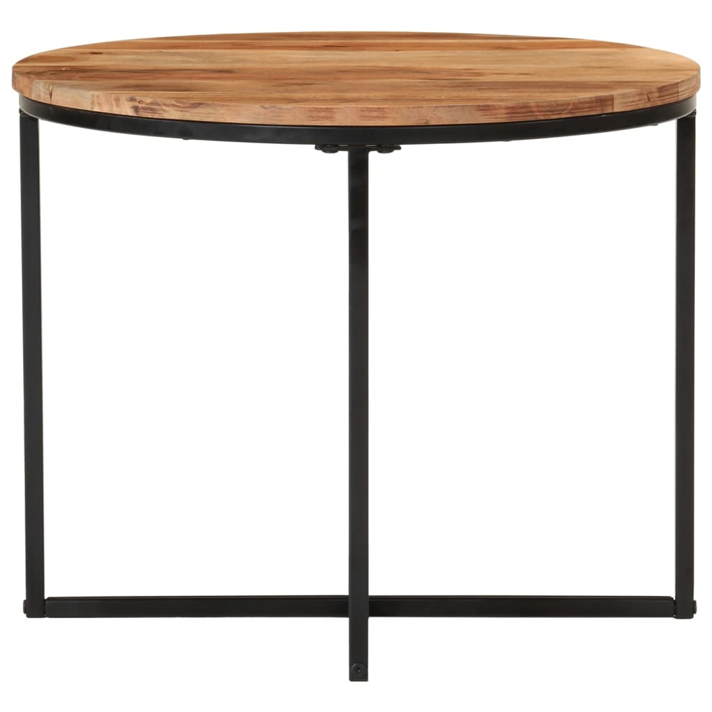 vidaXL Coffee Table 55x55x45 cm Solid Wood Acacia and Iron 2