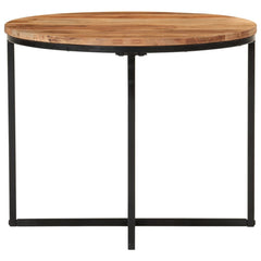 vidaXL Coffee Table 55x55x45 cm Solid Wood Acacia and Iron 2