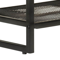 vidaXL Shoe Bench 110x35x45 cm Solid Wood Acacia and Iron 6