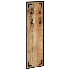 vidaXL Coat Rack 35x8x110 cm Solid Rough Wood Mango 4