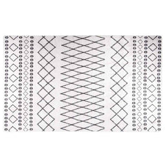vidaXL Rug Washable Black and White 120x170 cm 2