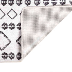 vidaXL Rug Washable Black and White 120x170 cm 3