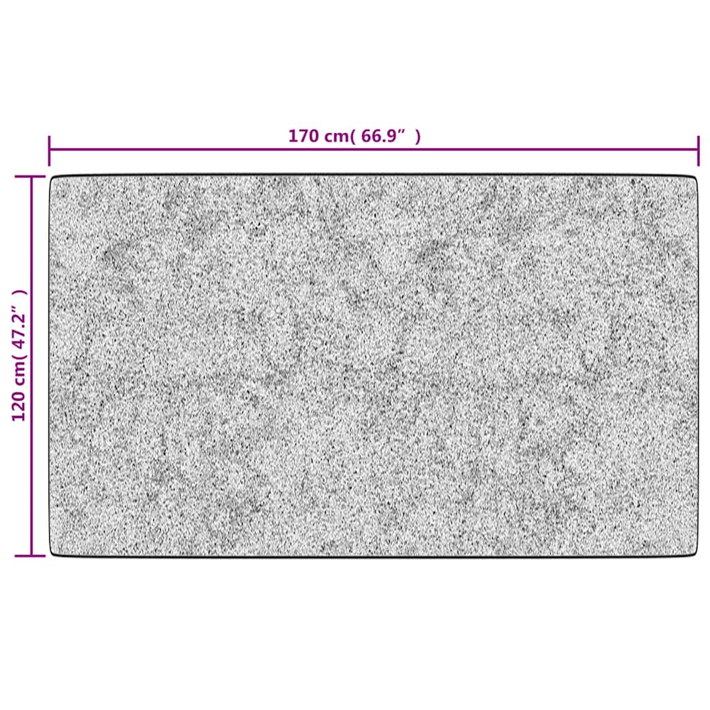vidaXL Rug Washable Black and White 120x170 cm 6