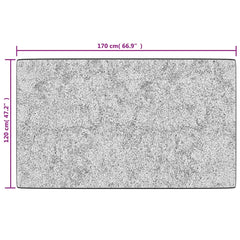 vidaXL Rug Washable Black and White 120x170 cm 6