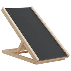 vidaXL Dog Ramp Grey 70x35 cm Solid Wood Fir 2
