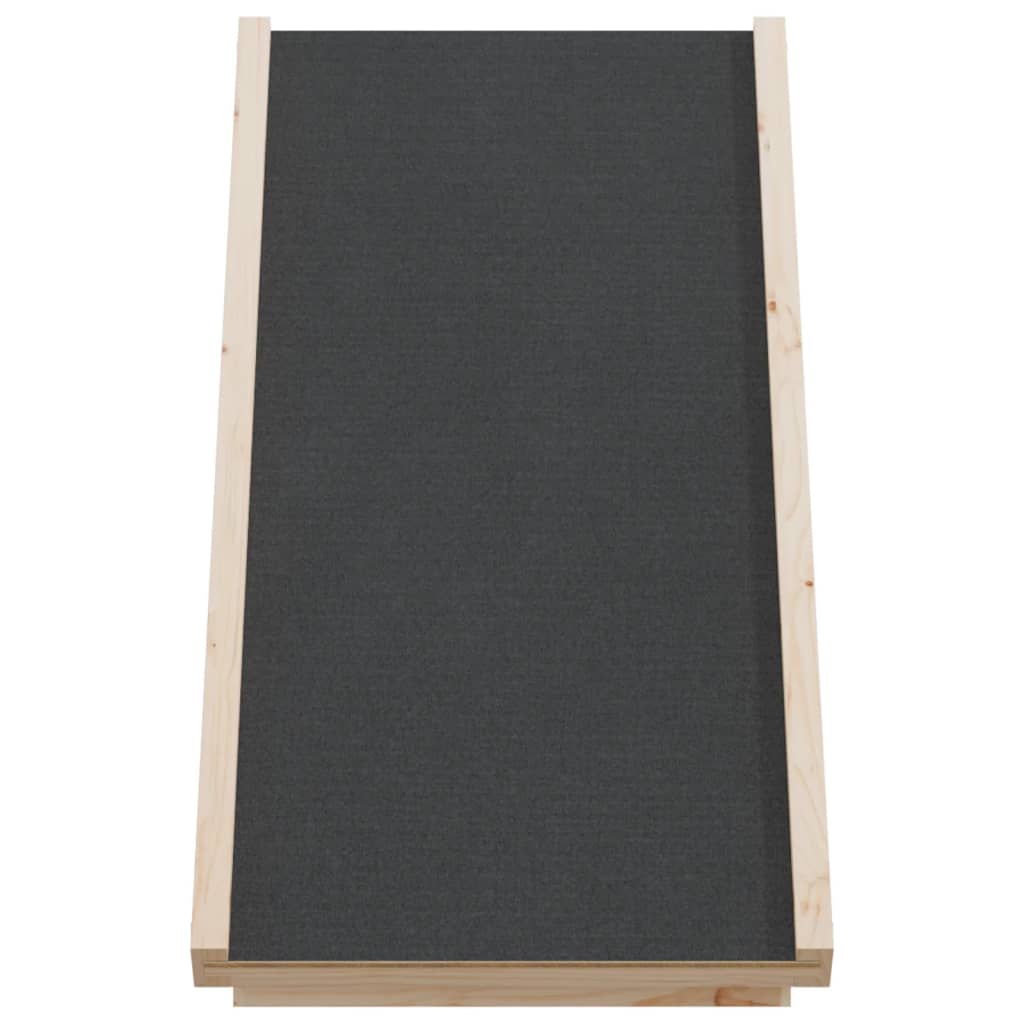 vidaXL Dog Ramp Grey 70x35 cm Solid Wood Fir 4