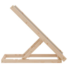 vidaXL Dog Ramp Grey 70x35 cm Solid Wood Fir 6
