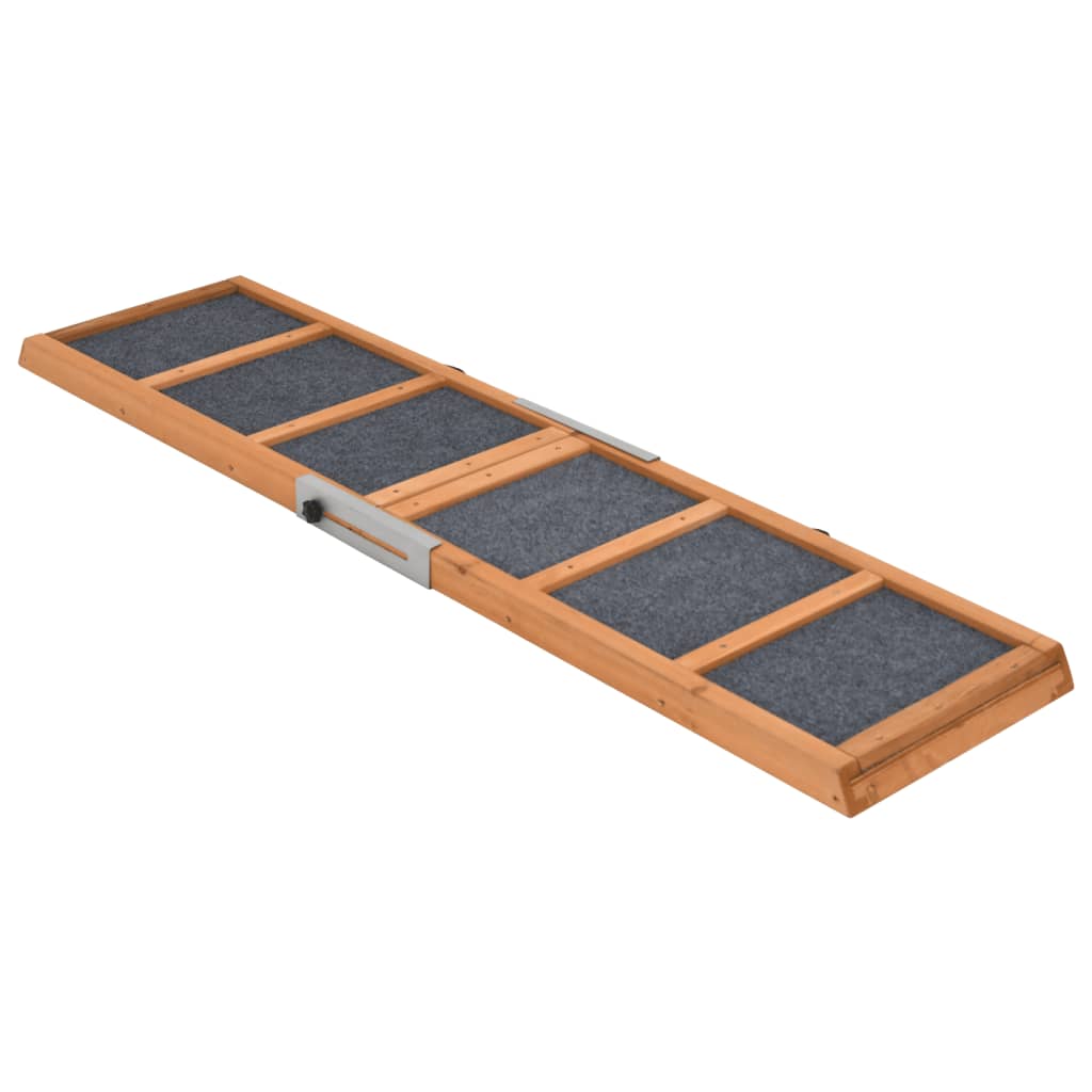 vidaXL Dog Ramp Grey 120x30 cm Solid Wood Fir 2