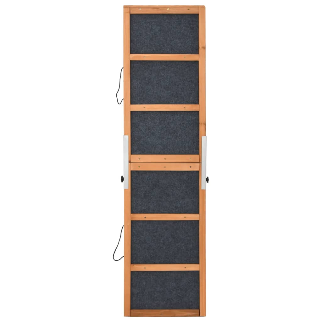 vidaXL Dog Ramp Grey 120x30 cm Solid Wood Fir 5