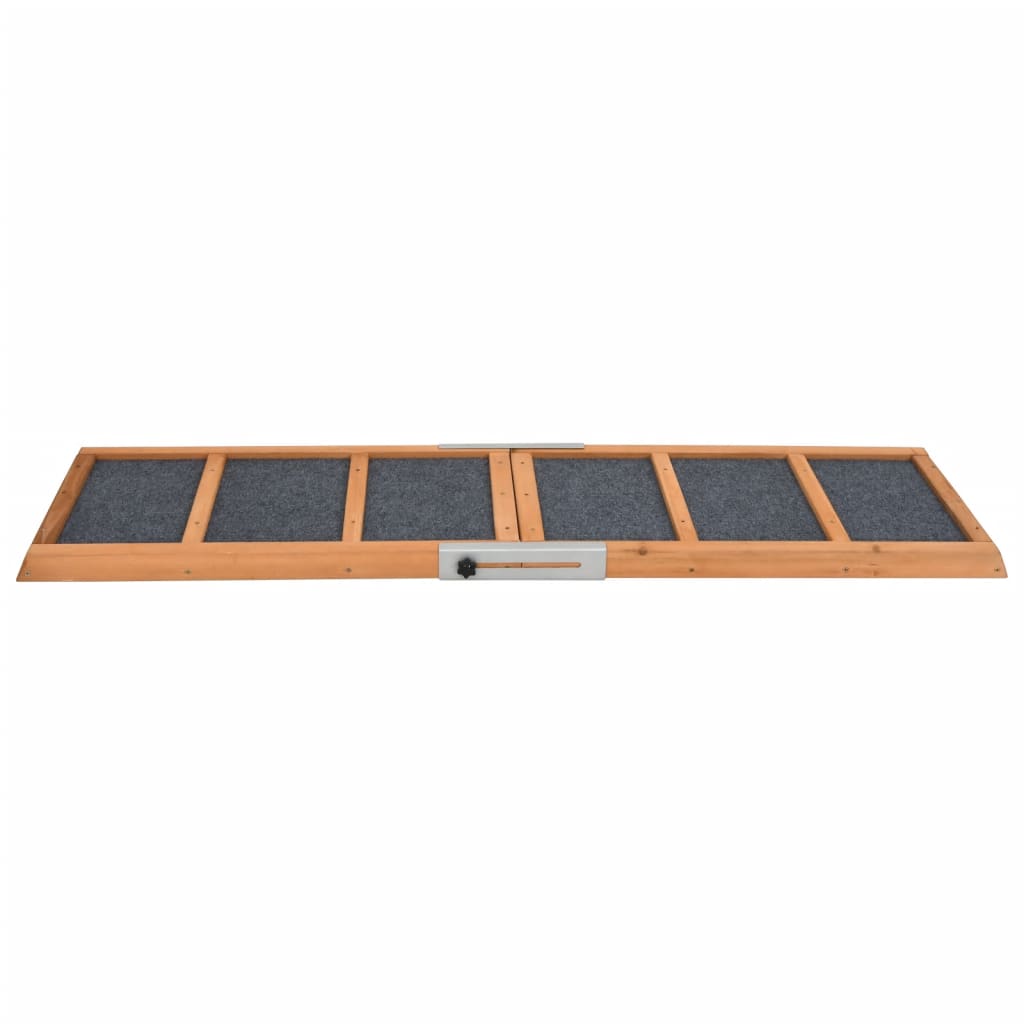 vidaXL Dog Ramp Grey 120x30 cm Solid Wood Fir 6