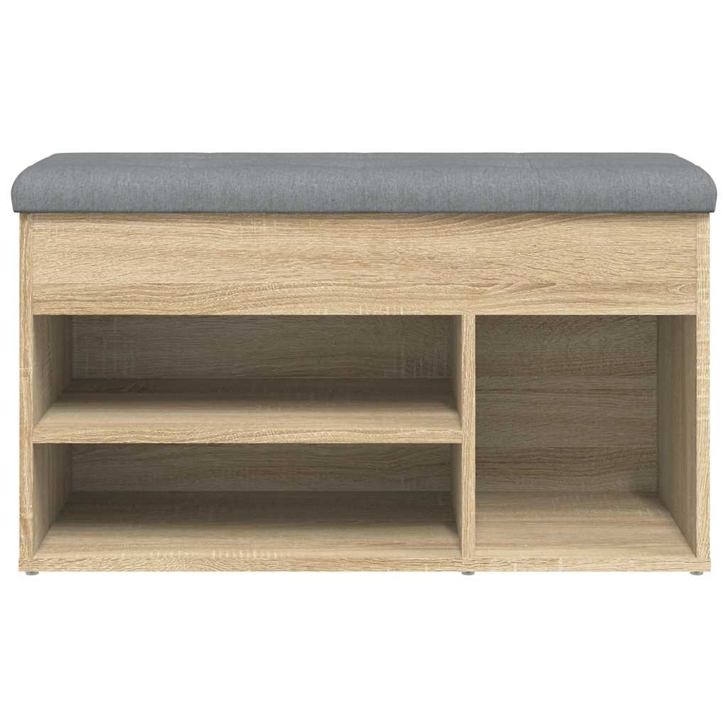 Shoe Bench 82x32x45.5 cm Engineered Wood Sonoma oak