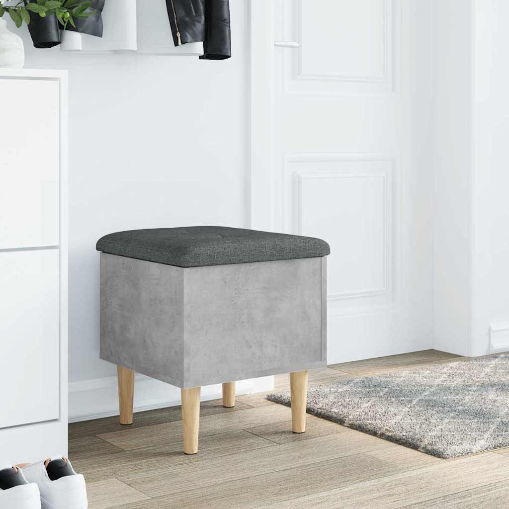 vidaXL Storage Bench Concrete Grey 42x42x46 cm Engineered Wood 3