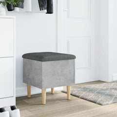 vidaXL Storage Bench Concrete Grey 42x42x46 cm Engineered Wood 3