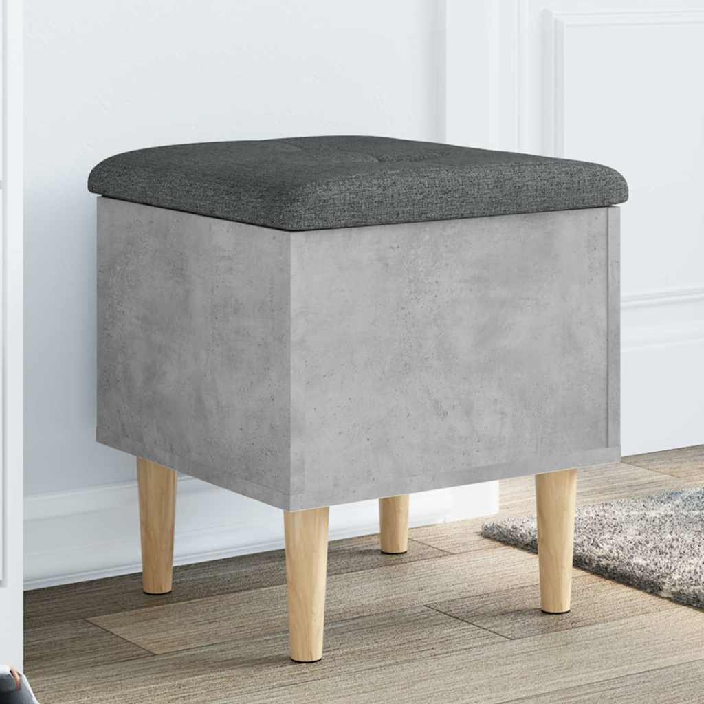 vidaXL Storage Bench Concrete Grey 42x42x46 cm Engineered Wood 1