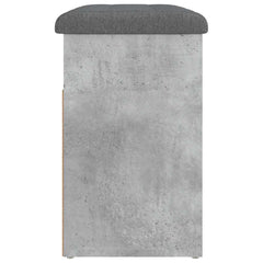 vidaXL Shoe Bench Concrete Grey 62x32x50 cm Engineered Wood 6