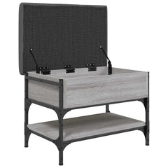 vidaXL Shoe Bench Grey Sonoma 62x42x45 cm Engineered Wood 5