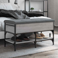 Shoe Bench Engineered Wood in Grey Sonoma