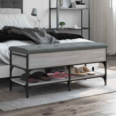 Shoe Bench Engineered Wood in Grey Sonoma