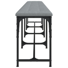vidaXL Dining Bench Light Grey 248x32x45 cm Steel and Fabric 5