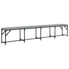 vidaXL Dining Bench Light Grey 248x32x45 cm Steel and Fabric 6
