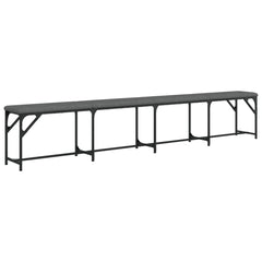 vidaXL Dining Bench Dark Grey 248x32x45 cm Steel and Fabric 2