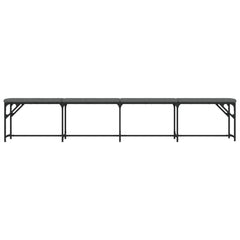 vidaXL Dining Bench Dark Grey 248x32x45 cm Steel and Fabric 4