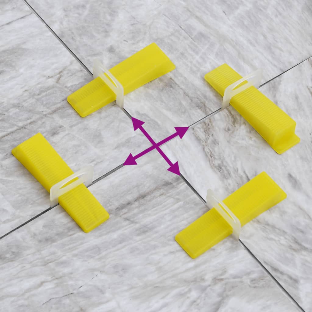 vidaXL Tile Levelling Clips 1000 pcs 2 mm 4