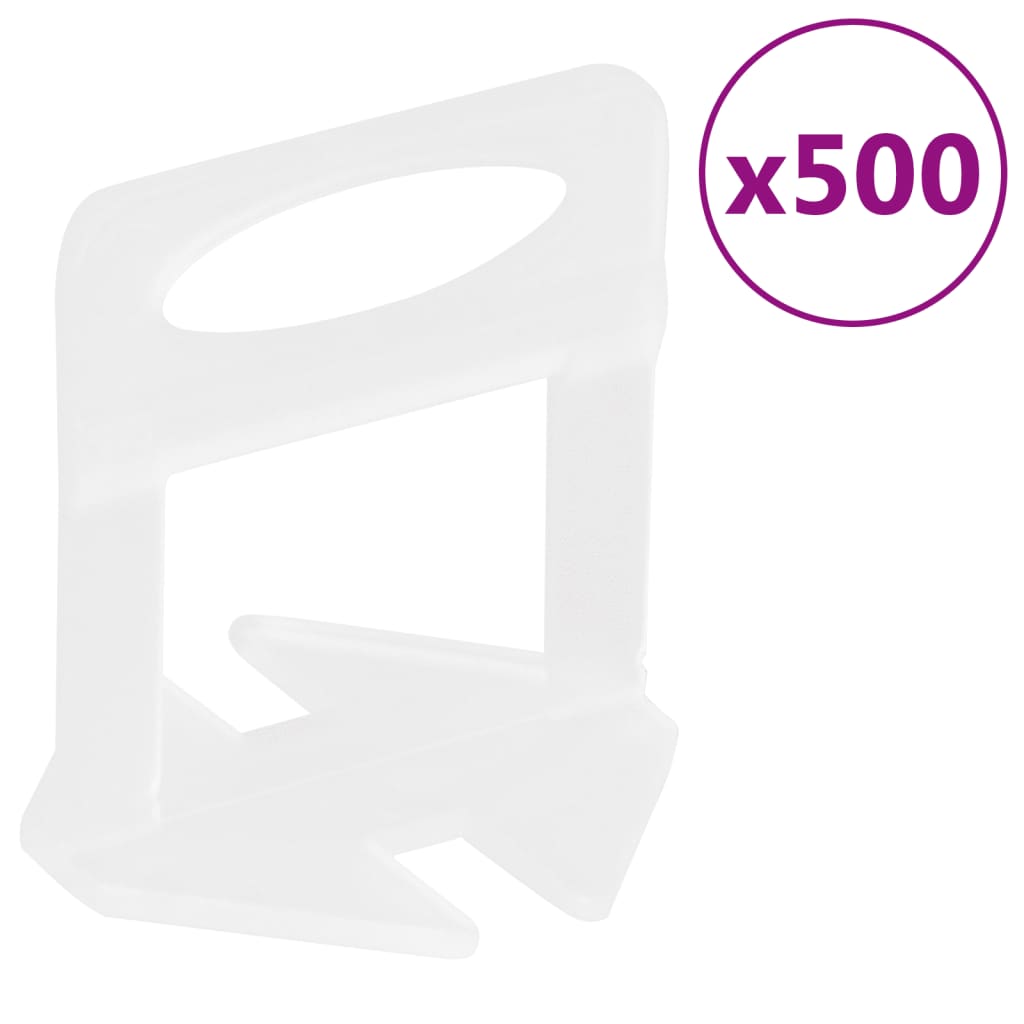 vidaXL Tile Levelling System 250 Wedges 500 Clips 3 mm 4