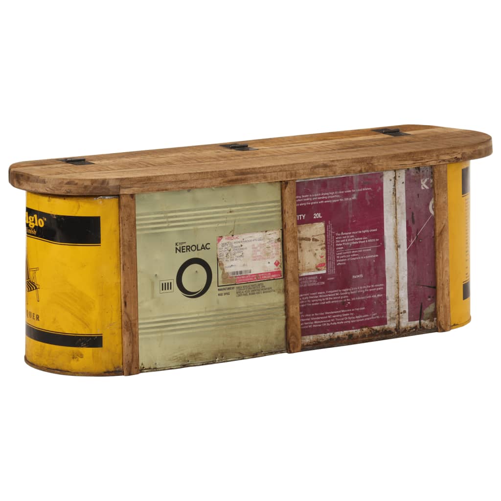 vidaXL Storage Bench/Sideboard 120x30x40 cm Solid Wood Reclaimed 4