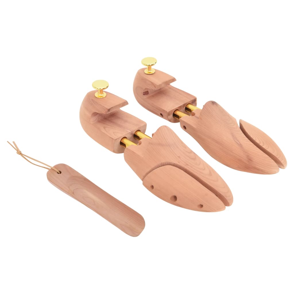 vidaXL Shoe Stretcher with Shoe Horn EU 42-43 Solid Wood Cedar 1