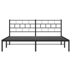 vidaXL Metal Bed Frame | Black | Powder-Coated Steel | Double | Metal Bed Frame 6