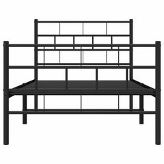 vidaXL Metal Bed Frame | Black | Steel | Single | Stylish Bedroom Furniture 6