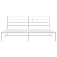 vidaXL Metal Bed Frame | White | Powder-coated steel | Double | Metal Bed Frame 6