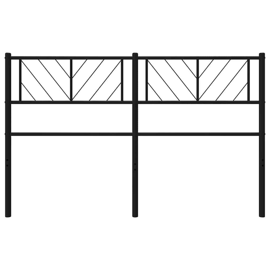 vidaXL Metal Replace Headboard Black 150 cm 4