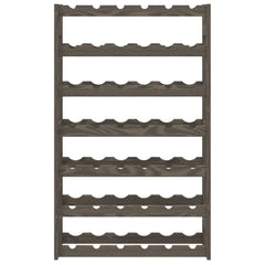 vidaXL Wine Rack for 42 Bottles Grey Solid Wood Pine 3