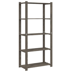 vidaXL 5-Tier Storage Rack Grey 80x38x170 cm Solid Wood Pine 2