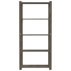 vidaXL 5-Tier Storage Rack Grey 80x38x170 cm Solid Wood Pine 3
