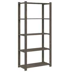 vidaXL 5-Tier Storage Rack Grey 80x38x170 cm Solid Wood Pine 5